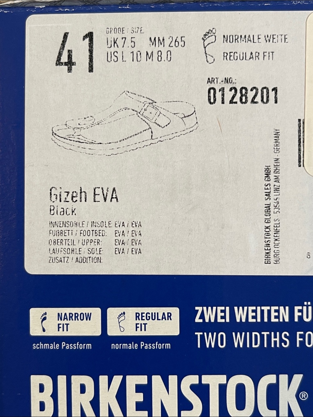 BIRKENSTOCK Gizeh Essentials Black Slip On Lightweight Size 10 NEW - Picture 11 of 14